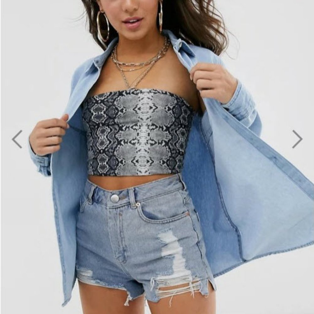 ASOS DESIGN denim shirt with pocket
